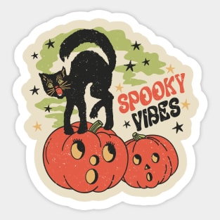 Retro Halloween Spooky Vibes Sticker